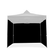 4x paviljongsidevegger 3x3m sammenleggbare Tourtecs teltvegger egnet for racingtelt svart