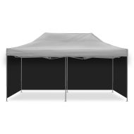 4x paviljong svarte sidevegger sammenleggbare Tourtecs teltvegger egnet for racingtelt 3x6m