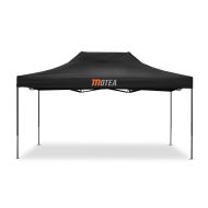 Racingtelt 3x4,5m sammenleggbar Tourtecs sammenleggbar paviljong for racerbanen MOTEA svart