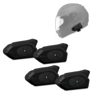 4x intercom motorsykkel Tourtecs GoCom4 Bluetooth kommunikasjonssystem med headset IP65 trådløst
