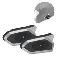 2x intercom motorsykkel Tourtecs GoTalk4 Bluetooth kommunikasjonssystem med headset IP65 trådløst