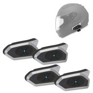 4x intercom motorsykkel Tourtecs GoTalk4 Bluetooth kommunikasjonssystem med headset IP65 trådløst