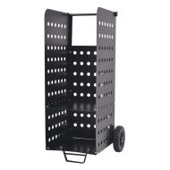 Vedvogn 55 x 45 x 104cm Divit vedstativ stål peistilbehør RE42 svart