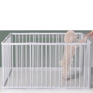 Valpeløp metall Divit PL17 dyrelekegrind utendørs innhegning 95 x 48 x 68cm hvit NYHET