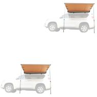 Sett med 2x markise egnet for bil / SUV / terrengkjøretøy 1,40m x 2m universal Vanit kalesje AM13 beige
