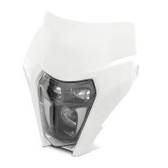 LED-hovedlys ECE med lampemaske egnet for KTM EXC / EXC-F / Freeride / Enduro / SMC 14-24 Xdure SW3 hvit