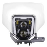 LED hovedlys + lampe maske egnet for Asiawing 250 / 450 Enduro XDURE GP1 ECE DRL hvit