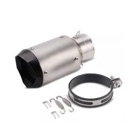 Eksoslyddemper Zaddox M-GP Short passer for Ducati Desert X / Diavel 1260 S rustfritt stål titan