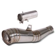 Eksoslyddemper Zaddox GP med komposittrør egnet for Yamaha YZF-R6 06-16 rustfritt stål