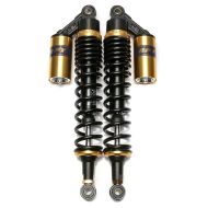 Motorrad Stossdämpfer hinten 400mm Federbein Paar Universal Zaddox RS2 schwarz-gold_1