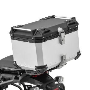 Toppdeksel i aluminium som passer for Moto Guzzi V7 III / V85 TT aluminium Bagtecs XB55 sølv