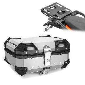 Set top case + bagasjehylle som passer for KTM 1290 Super Adventure S / R 21-24 Bagtecs XB22 sølv