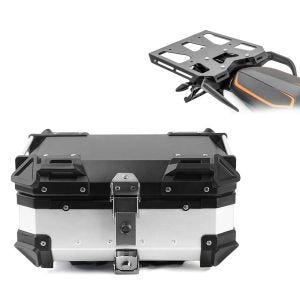 Set top veske + bagasjehylle som passer for KTM 790 Adventure / R 19-21 sølv Bagtecs XB28
