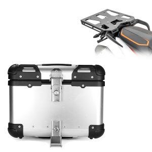 Set top case + bagasjehylle som passer for KTM 790 Adventure / R 19-21 sølv Bagtecs XS45