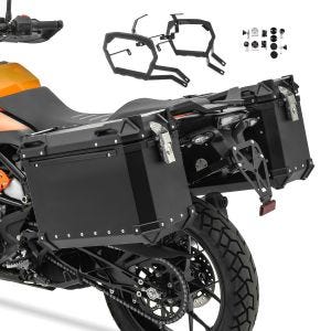 Aluminiumskoffert + taskeholder som passer for KTM 1190 Adventure / R 13-16 Bagtecs XW38 svart