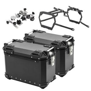 Aluminiumskoffert + taskeholder som passer for KTM 790/890 Adventure/R 19-25 Bagtecs XW30 svart
