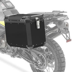 Motorsykkel aluminium koffert Bagtecs QP48 aluminium side koffert 48 liter universal sort Bagtecs