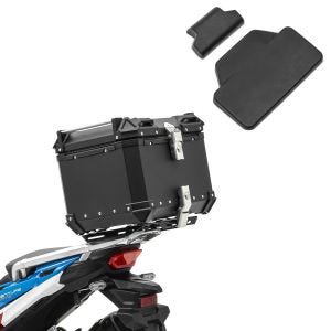 Sett motorsykkel aluminium toppveske 45L + ryggpute Bagtecs XB45 aluminium toppveske svart