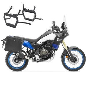 Set Alukoffer + Kofferträger passend für Yamaha Tenere 700 / World Rally / Raid 19-24 Aluminium Koffer Bagtecs GX45 schwarz