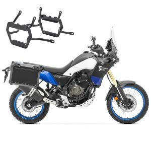 Set Alukoffer + Kofferträger passend für Yamaha Tenere 700 / World Rally / Raid 19-24 Aluminium Koffer Bagtecs XW30-38 schwarz