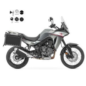Set Alukoffer + Adapter passend für Honda Transalp XL 750 23-24 Aluminium Koffer Bagtecs XW30 schwarz