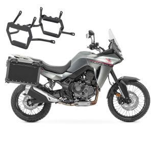 Set Alukoffer + Kofferträger passend für Honda Transalp XL 750 23-24 Aluminium Koffer Bagtecs XW38 schwarz