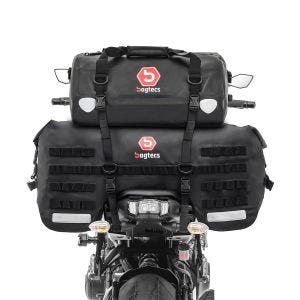 Motorsykkel hale bag sett Bagtecs SX70 + XF30 volum 100 L tørr bag vanntett
