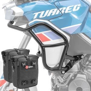 Crash bar top + crash bar bag par 2x10L vanntett egnet for Aprilia Tuareg 660 Bagtecs CB4