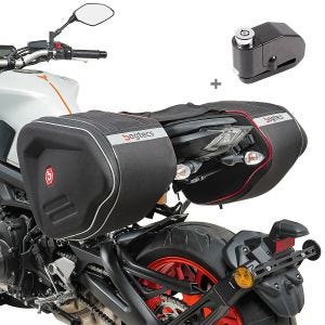 Set Satteltaschen + Alarm Bremsscheibenschloss für Honda CBR 600 RR / 600 F Bagtecs RF1-BSS_1