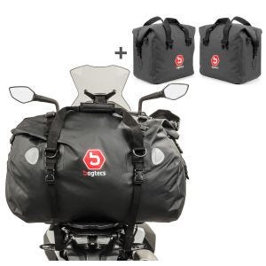 Set Aluminium Seitenkoffer Innentaschen Links und Rechts und Hecktasche Bagtecs XF60 60 Liter für BMW F 850 GS / Adventure 18-20_1