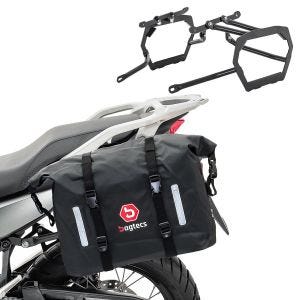 Sadelveskesett egnet for Honda Transalp 750 23-24 med veskestativ Bagtecs WP8 DPLM1