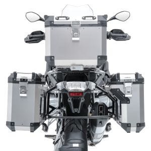 Set Alukoffer + Topcase + Träger passend für Yamaha Tenere 700 19-24 Aluminium Seitenkoffer Bagtecs ADSX120 silber