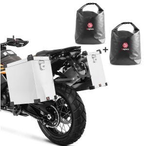 Set Alukoffer + Innentaschen für Royal Enfield Himalayan / Interceptor 650 Bagtecs Namib 2x 35L_1