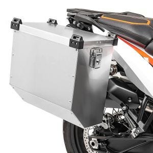 Motorsykkel aluminiumsveske som passer for Honda Transalp XL 600/ 650/ 700 V Bagtecs Atlas 41l aluminium sidekoffert
