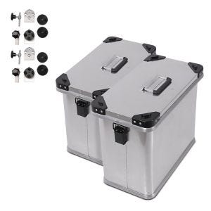 Alukoffer Motorrad Set Bagtecs Gobi 2x34 L + Anbausatz für Kofferträger_1