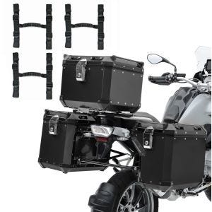 Set Alu Koffer ADX130B für BMW R 1250 GS 19-21 + Topcase + Bagtecs Kofferträger + Tragegriff für Alukoffer_1