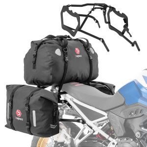 Sadelveskesett WP8 egnet for BMW F 900 GS 2024 med haleveske og veskestativ Bagtecs