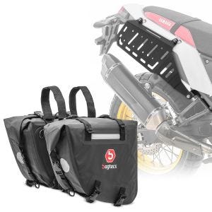 Sett med salvesker WP6 + sideholder egnet for Yamaha Tenere 700 19-24 Bagtecs TW18 DPL3