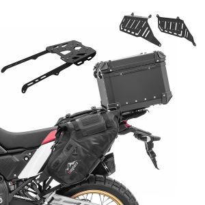 Set Top Box XB65 +  Saddlebags MT142 + supports fit for Yamaha Tenere 700 19-24 Bagtecs TW20B