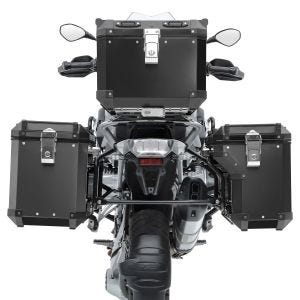 Set Alukoffer + Topcase + Träger passend für Yamaha Tenere 700 19-24 Aluminium Seitenkoffer Bagtecs ADSX140 schwarz
