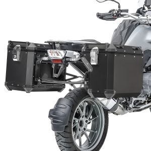 Sett aluminiumskoffert ADX90B egnet for BMW R 1250 GS 19-23 + sideveske bagtecs DPLB