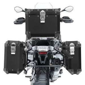 Set Alukoffer + Topcase + Träger passend für Yamaha Tenere 700 19-24 Aluminium Seitenkoffer Bagtecs ADSX120 schwarz