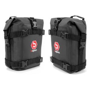 Sett med crash bar bags Bagtecs K3 egnet for motorsykkel crash bar vanntett 2x 6Ltr i svart par DPLB