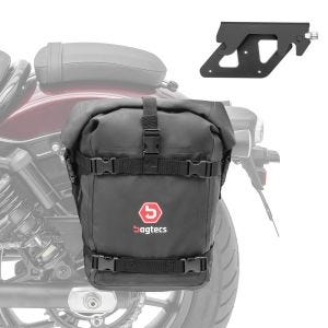1x salveske K4 + 1x salveskeholder QL egnet for Honda Rebel 500 17-24 venstre