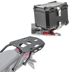 Sett aluminium toppveske + bærer egnet for Aprilia Tuareg 660 22-24 XB45 svart Bagtecs