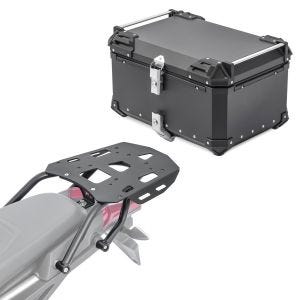 Sett aluminium toppveske + bærer egnet for Aprilia Tuareg 660 22-24 XB65 svart Bagtecs