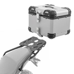 Sett aluminium toppkoffert + bagasjehylle egnet for Honda NX 500 2024 Bagtecs XS45 sølv