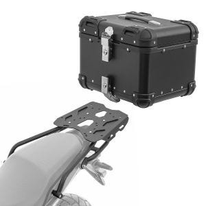 Sett aluminium toppkoffert + bagasjehylle egnet for Honda NX 500 2024 Bagtecs XS45 svart