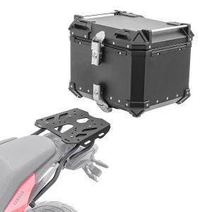 Sett aluminium toppkoffert + bagasjehylle egnet for Yamaha Tracer 7 21-24 Bagtecs XB45 svart