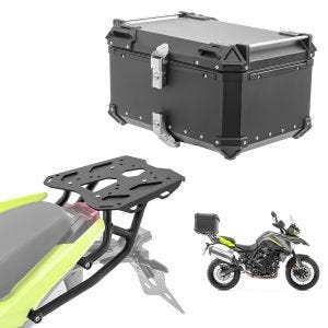 Sett aluminium toppkoffert + bagasjehylle egnet for Benelli TRK 702/ X 23-24 Bagtecs XB65 svart